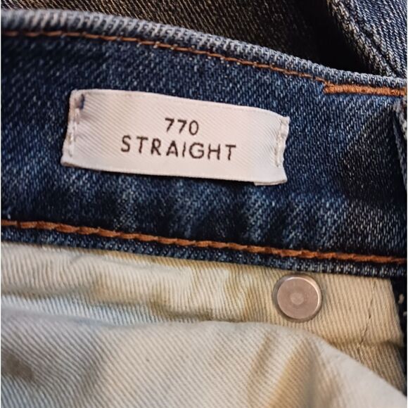 J CREW Men's Jeans Straight Fit 770  Kurabo Blue Denim 30 x 30 - Picture 14 of 16